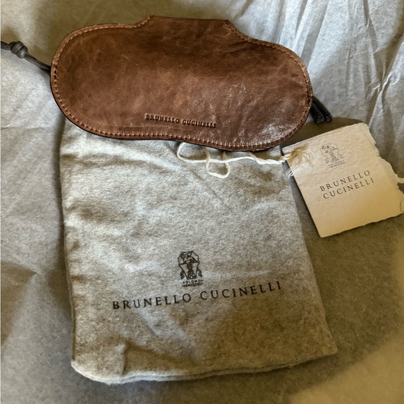 Brunello Cucinelli Sunglass Holder -Dark Brown - Picture 2 of 6